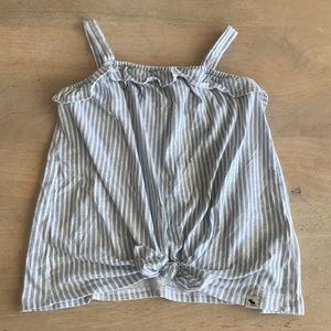 Sold-Girls Abercrombie kids Striped Ruffle Tank-S 13/14
